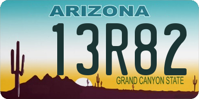 AZ license plate 13R82