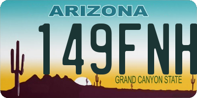 AZ license plate 149FNH