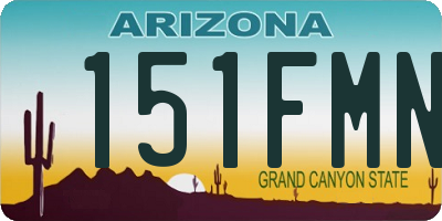 AZ license plate 151FMN