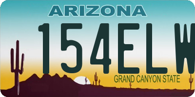 AZ license plate 154ELW