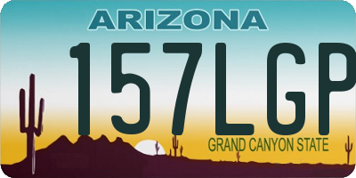 AZ license plate 157LGP