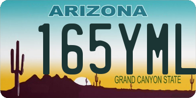 AZ license plate 165YML