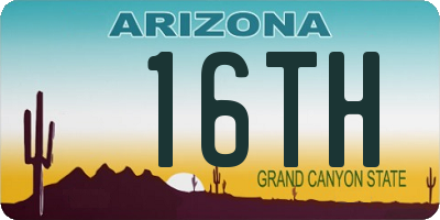 AZ license plate 16TH