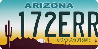 AZ license plate 172ERR