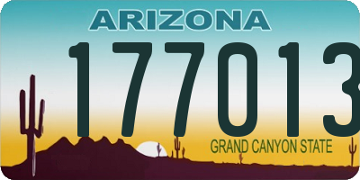 AZ license plate 177013