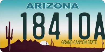 AZ license plate 18410A