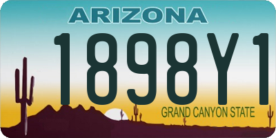 AZ license plate 1898Y1