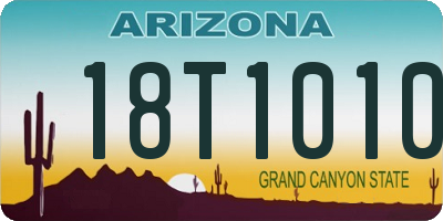 AZ license plate 18T1010