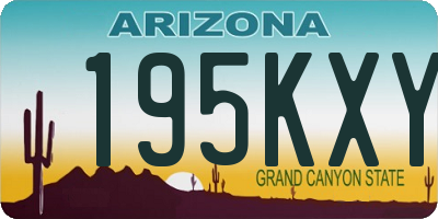 AZ license plate 195KXY