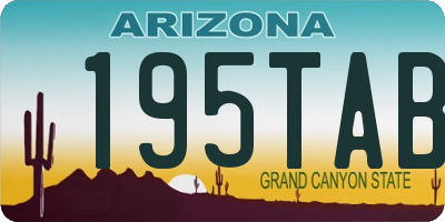 AZ license plate 195TAB