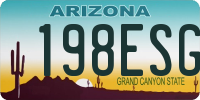 AZ license plate 198ESG