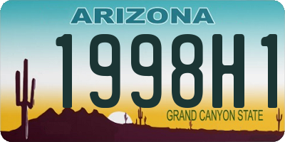 AZ license plate 1998H1