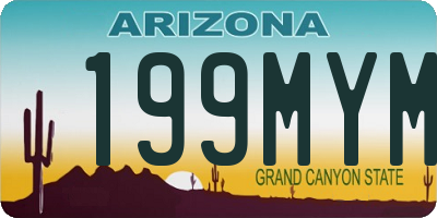 AZ license plate 199MYM