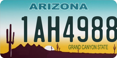 AZ license plate 1AH4988