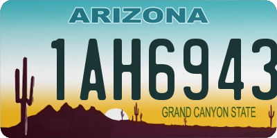 AZ license plate 1AH6943