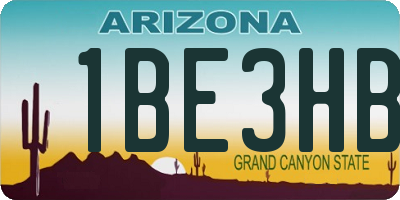 AZ license plate 1BE3HB