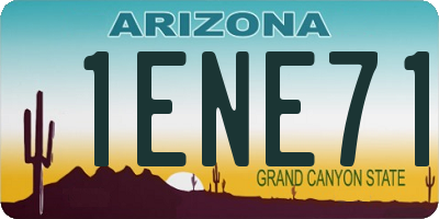 AZ license plate 1ENE71