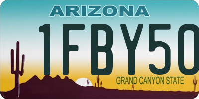 AZ license plate 1FBY50