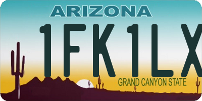 AZ license plate 1FK1LX