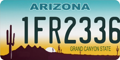 AZ license plate 1FR2336