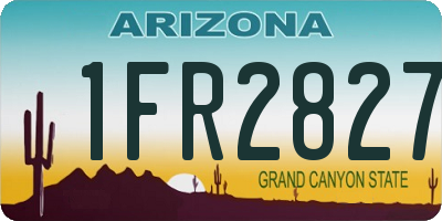 AZ license plate 1FR2827