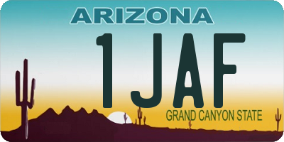 AZ license plate 1JAF