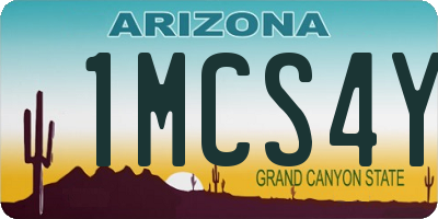 AZ license plate 1MCS4Y