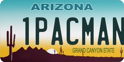 AZ license plate 1PACMAN