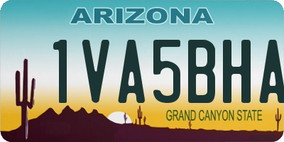 AZ license plate 1VA5BHA