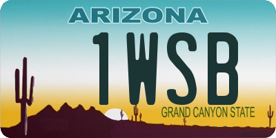 AZ license plate 1WSB