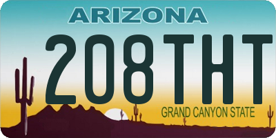 AZ license plate 208THT