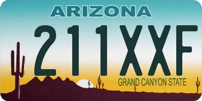 AZ license plate 211XXF