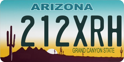 AZ license plate 212XRH