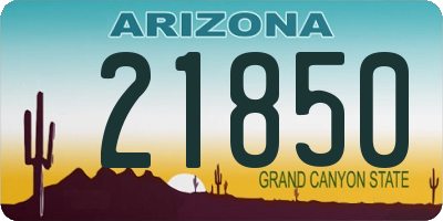 AZ license plate 21850