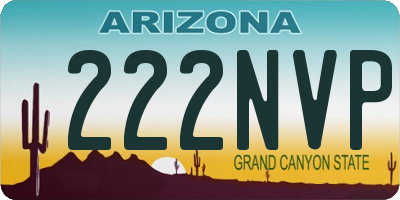 AZ license plate 222NVP