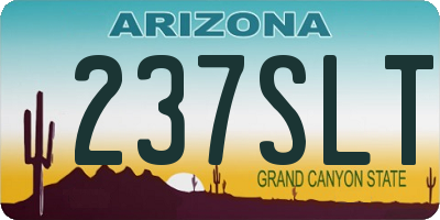 AZ license plate 237SLT