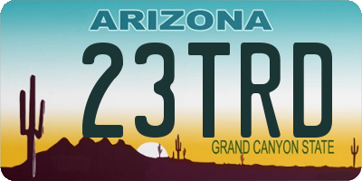 AZ license plate 23TRD