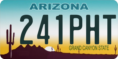 AZ license plate 241PHT