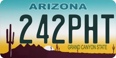 AZ license plate 242PHT