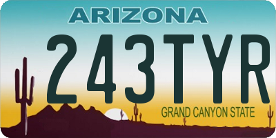 AZ license plate 243TYR