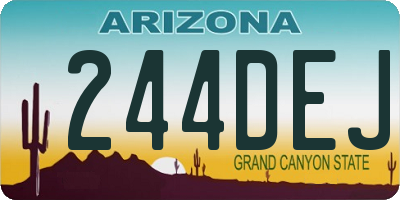 AZ license plate 244DEJ