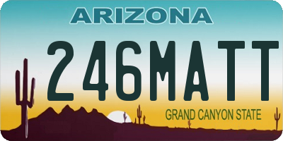 AZ license plate 246MATT