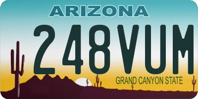 AZ license plate 248VUM