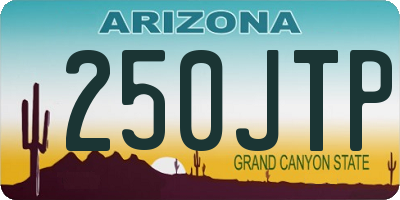 AZ license plate 250JTP