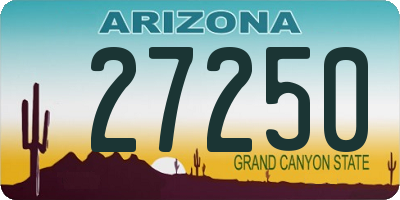 AZ license plate 27250