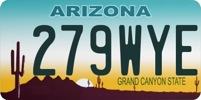 AZ license plate 279WYE