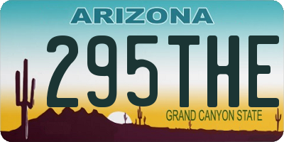 AZ license plate 295THE