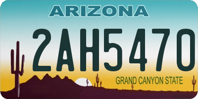 AZ license plate 2AH5470