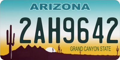 AZ license plate 2AH9642