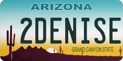 AZ license plate 2DENISE